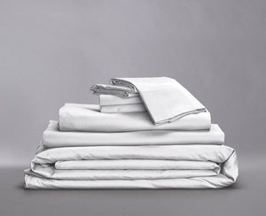 Organic Sateen Cotton Hemmed Bedding Bundle