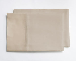 Organic Sateen Cotton Hemmed Pillowcase, Set of 2