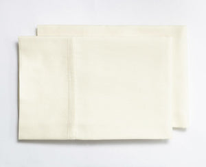 Organic Sateen Cotton Hemmed Pillowcase, Set of 2