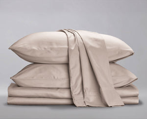 Organic Sateen Cotton Pleated Sheet Set