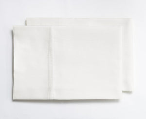 Organic Sateen Cotton Hemmed Pillowcase, Set of 2