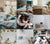 Collage of six pictures of people sleeping on a 10" organic latex mattress.
